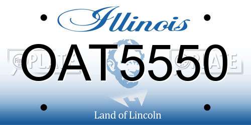 OAT5550 Illinois License Plate
