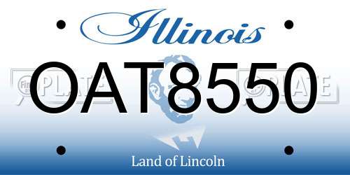 OAT8550 Illinois License Plate