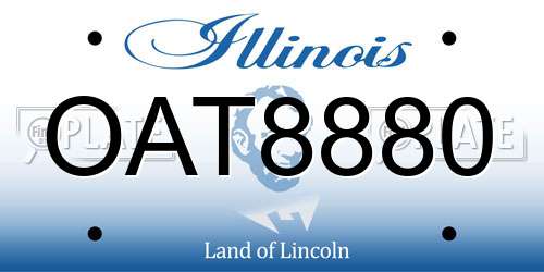 OAT8880 Illinois License Plate