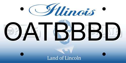 OATBBBD Illinois License Plate