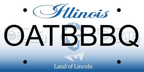 OATBBBQ Illinois License Plate