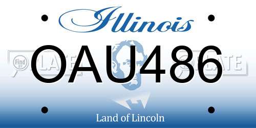 OAU486 Illinois License Plate