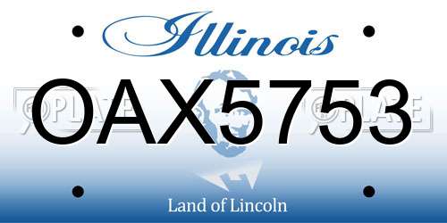 OAX5753 Illinois License Plate