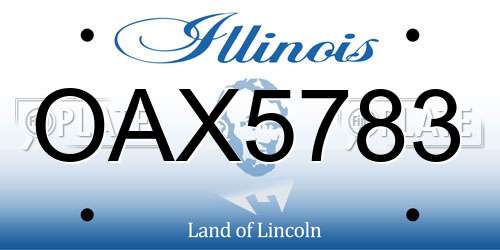 OAX5783 Illinois License Plate