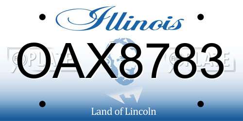 OAX8783 Illinois License Plate