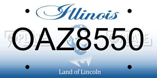 OAZ8550 Illinois License Plate
