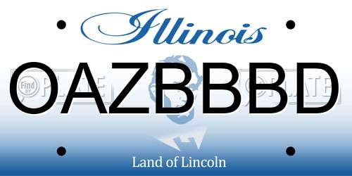OAZBBBD Illinois License Plate