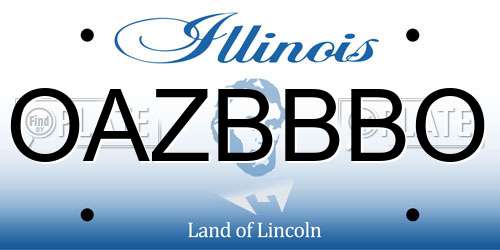 OAZBBBO Illinois License Plate