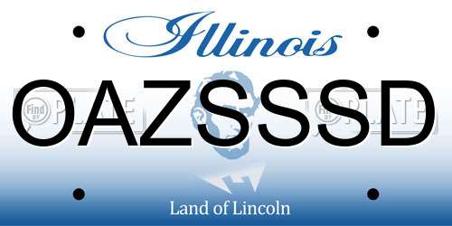OAZSSSD Illinois License Plate