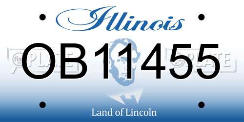 OB11455 Illinois License Plate
