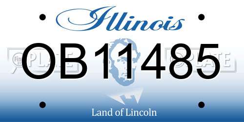 OB11485 Illinois License Plate