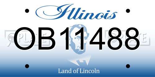 OB11488 Illinois License Plate