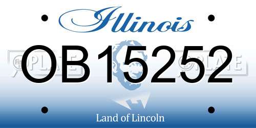 OB15252 Illinois License Plate