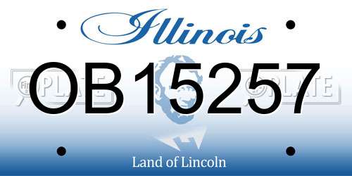 OB15257 Illinois License Plate