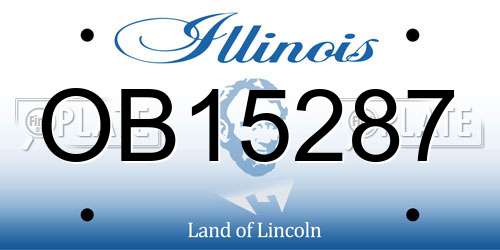 OB15287 Illinois License Plate