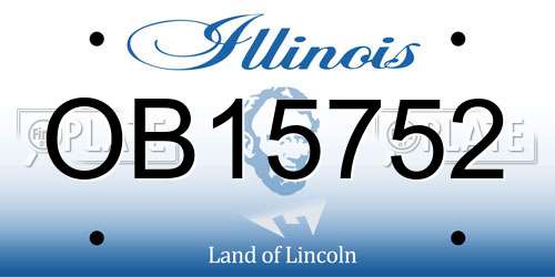 OB15752 Illinois License Plate