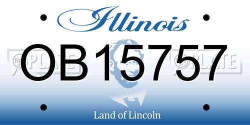 OB15757 Illinois License Plate
