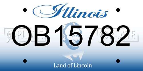 OB15782 Illinois License Plate