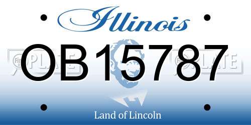 OB15787 Illinois License Plate