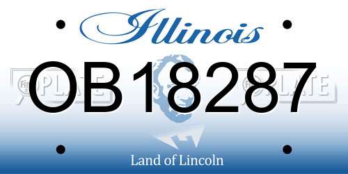 OB18287 Illinois License Plate