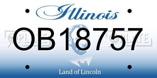 OB18757 Illinois License Plate