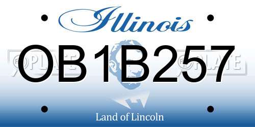 OB1B257 Illinois License Plate