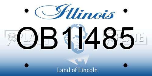 OB1I485 Illinois License Plate