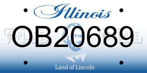 OB20689 Illinois License Plate