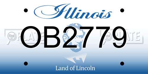 OB2779 Illinois License Plate