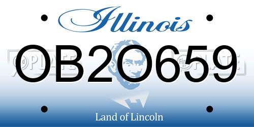 OB2O659 Illinois License Plate