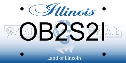 OB2S2I Illinois License Plate