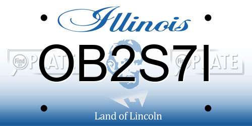 OB2S7I Illinois License Plate