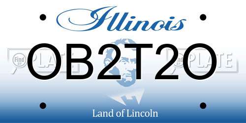 OB2T2O Illinois License Plate