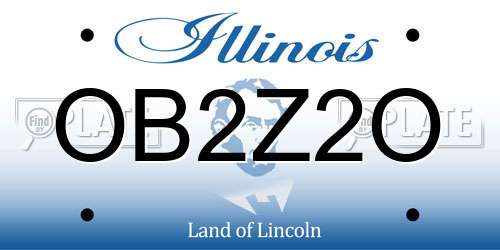 OB2Z2O Illinois License Plate