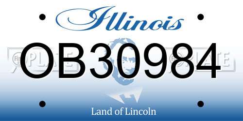 OB30984 Illinois License Plate