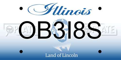 OB3I8S Illinois License Plate