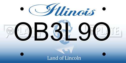 OB3L9O Illinois License Plate