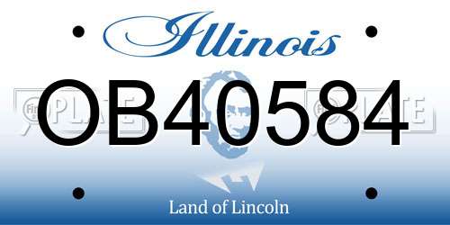 OB40584 Illinois License Plate