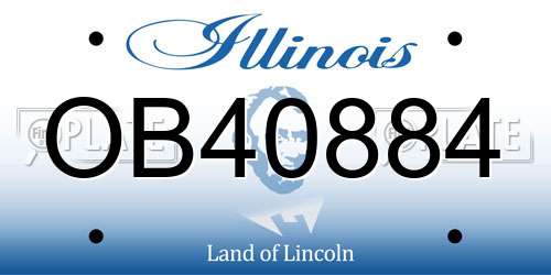 OB40884 Illinois License Plate