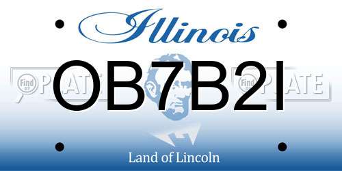 OB7B2I Illinois License Plate