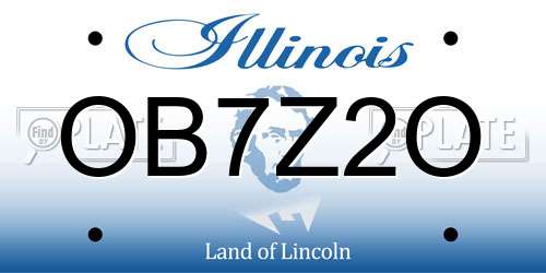 OB7Z2O Illinois License Plate