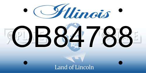 OB84788 Illinois License Plate