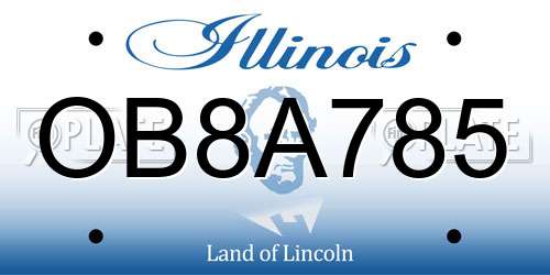 OB8A785 Illinois License Plate
