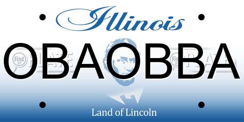 OBAOBBA Illinois License Plate