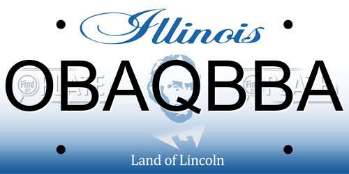 OBAQBBA Illinois License Plate