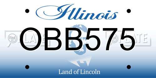 OBB575 Illinois License Plate