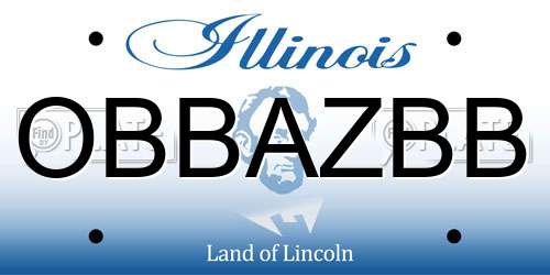 OBBAZBB Illinois License Plate