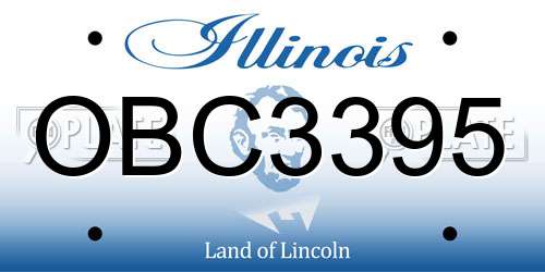 OBC3395 Illinois License Plate