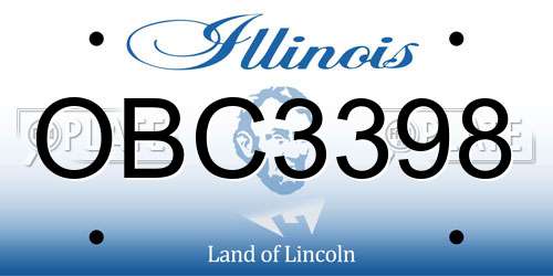 OBC3398 Illinois License Plate