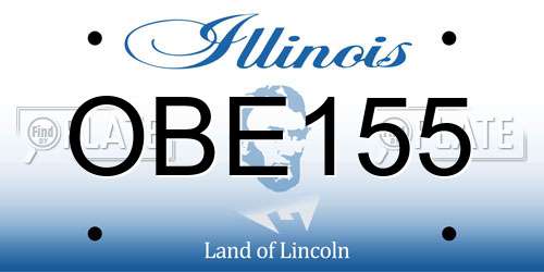 OBE155 Illinois License Plate